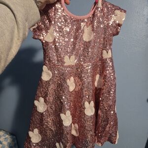 Sparkling Pink Sequin Kids Dress